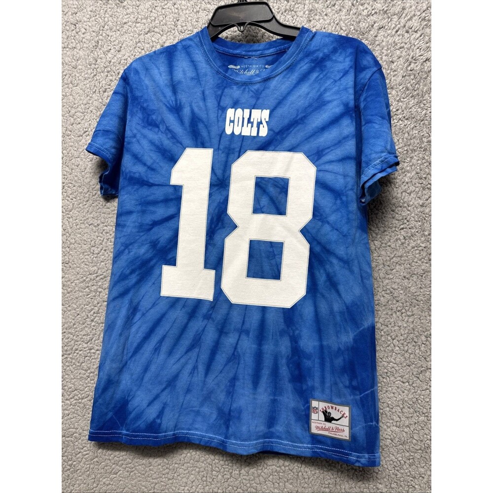 Peyton Manning Mitchell & Ness Indianapolis Colts Tie-Dye Jersey Shirt Medium.